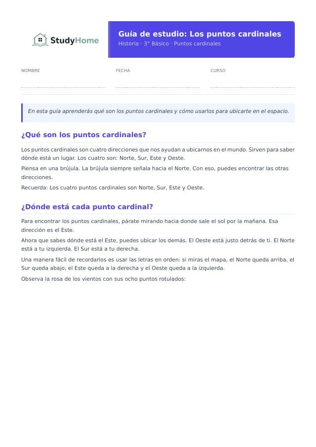 Vista previa: Puntos cardinales
